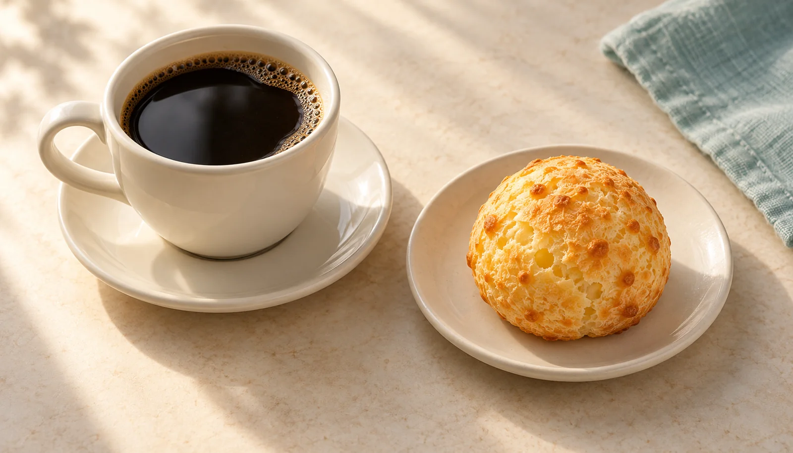Pan de queso y café